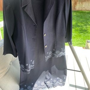 Dress with matching jacket.